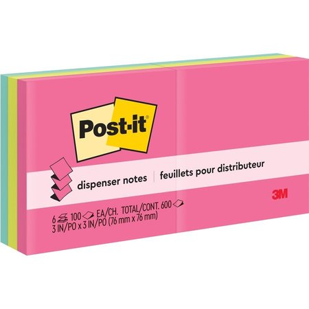 POST-IT Note, Popup, 3X3, 6Pk, Assrtd Pk MMMR330AN
